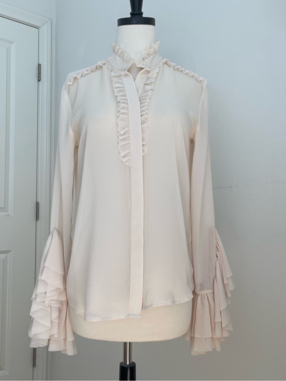 H&M Cream Ruffle Detail Blouse - Picture 9 of 11